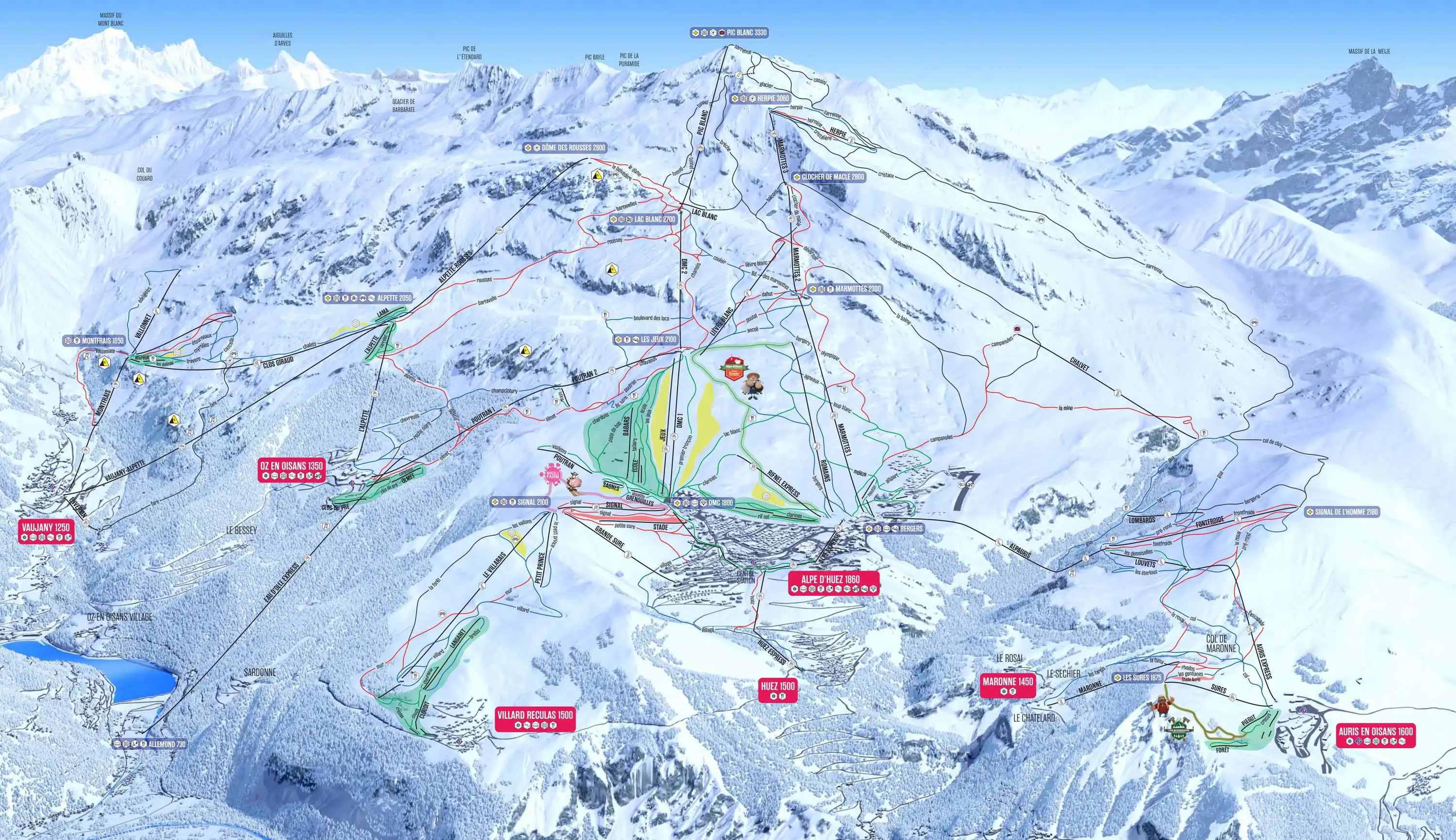 Alpe D'huez Piste Map