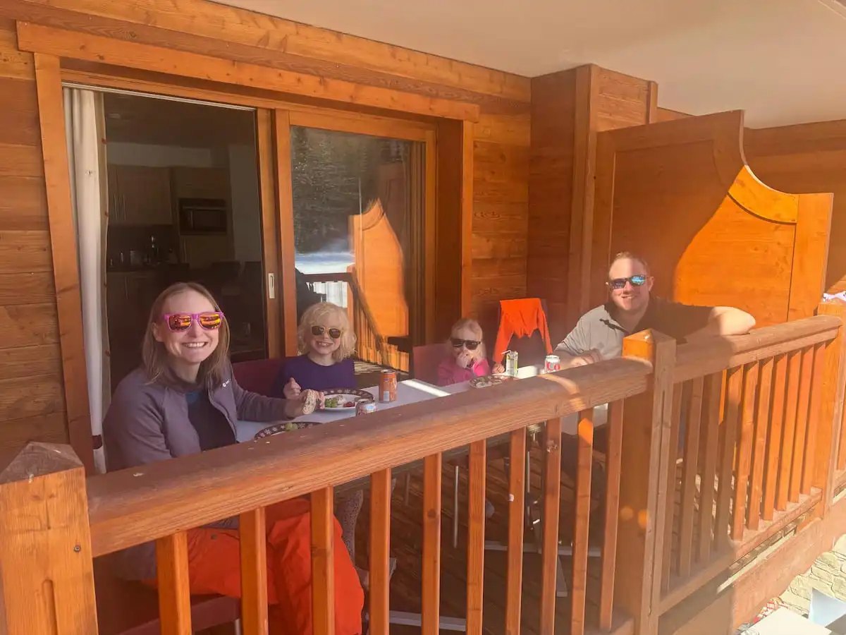 Lunch On The Balcony At Chalets De Flambeau